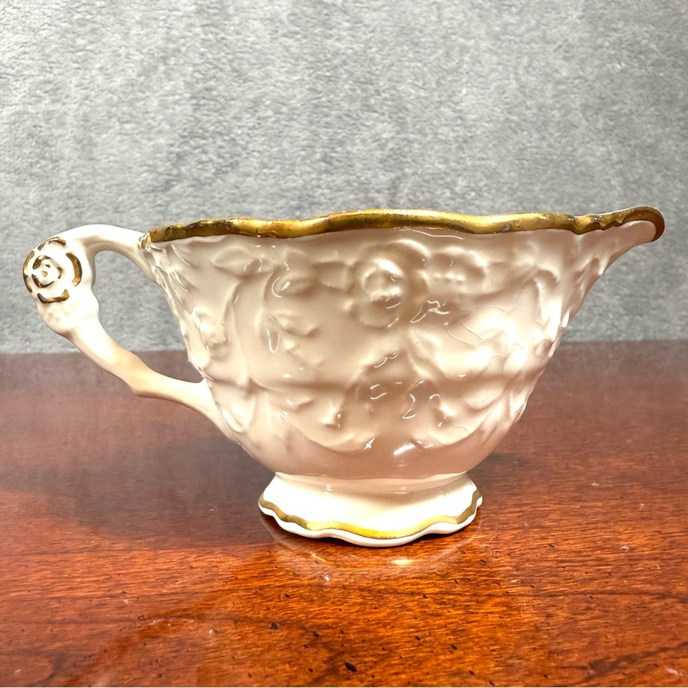 Kenton by Pope‎ Gosser Creamer Pattern Popken 5020 Rose Point Gold Trim Verge